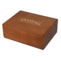 Simple Style Tea Bag Organizer Storage Box Keepsake Hot Stamping Logo Wooden Box Tea